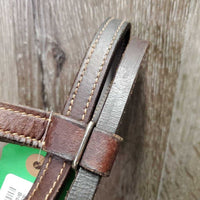 Thick Double Stitched Headstall, Quick Change Cheeks *vgc, clean, discolored spots, edge scrapes
