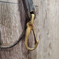 Quick Change Clip Headstall, Brass Snaps *vgc/gc, clean, mnr residue?dirt, UNDONE stitching, edge scrapes
