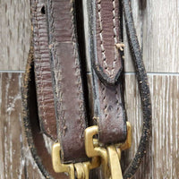 Quick Change Clip Headstall, Brass Snaps *vgc/gc, clean, mnr residue?dirt, UNDONE stitching, edge scrapes
