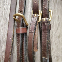 Quick Change Clip Headstall, Brass Snaps *vgc/gc, clean, mnr residue?dirt, UNDONE stitching, edge scrapes
