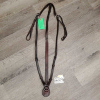 Soft Narrow Adjustable Leather Breastplate *gc, mnr dirt & stains, xholes
