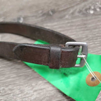 Thin Narrow Braided Reins *gc, creases, dry, stiff, loose end