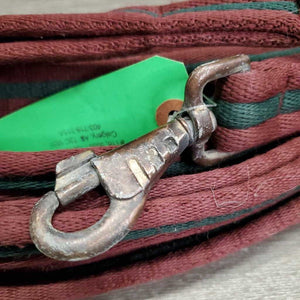 Padded Nylon Web Lunge Line *gc, clean, mnr hair, fading, snags/frays, knotted