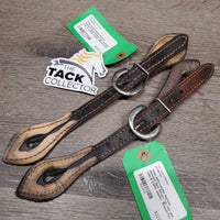 Thick Soft Leather Narrow Western Spur Straps *gc, mnr dirt, rubs & stains, xholes