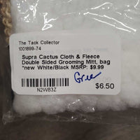 Cactus Cloth & Fleece Double Sided Grooming Mitt, bag *new
