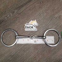 Med Flat Loose Ring Western Bit *gc, dirt, scratches, rubs, scuffs, stains
