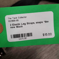 2 Elastic Leg Straps, snaps *like new
