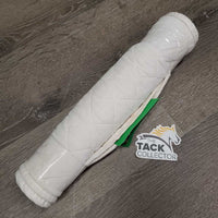 Pr Cotton Quilt No Bow Wraps *gc, clean, dingy, stains, pulled seams
