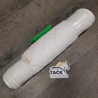 Pr Cotton Quilt No Bow Wraps *gc, clean, dingy, stains, pulled seams