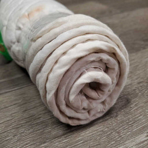 Pr Cotton Quilt No Bow Wraps *gc, clean, dingy, stains, pulled seams