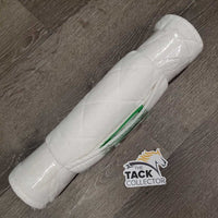Pr Cotton Quilt No Bow Wraps *gc, clean, dingy, stains, pulled seams
