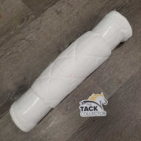 Pr Cotton Quilt No Bow Wraps *gc, clean, dingy, stains, pulled seams
