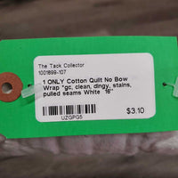 1 ONLY Cotton Quilt No Bow Wrap *gc, clean, dingy, stains, pulled seams
