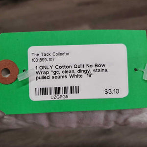 1 ONLY Cotton Quilt No Bow Wrap *gc, clean, dingy, stains, pulled seams
