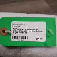 Pr Fleece No Bow Wraps *gc, clean, dingy, pilly, mnr hair, undone edges
