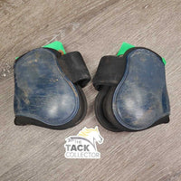 Hind Boots, velcro *fair, v.dirty, faded, stains, rubs, scrapes, 1 squished, marker
