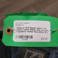 Hind Boots, velcro *fair, v.dirty, faded, stains, rubs, scrapes, 1 squished, marker
