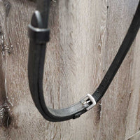 Rsd Padded Monocrown Bridle, cCank, Bling, Braided Reins *gc/fair, clean, v.stiff, dry, missing bling, scrapes, unstitched end
