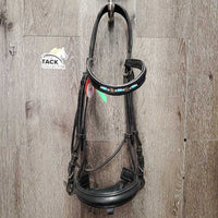 Rsd Padded Monocrown Bridle, crank, buckles *gc, NO Flash, clean, rubs, scrapes, creases, chews?, older
