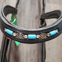 Rsd Padded Monocrown Bridle, crank, buckles *gc, NO Flash, clean, rubs, scrapes, creases, chews?, older
