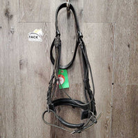 Rsd Padded Monocrown Bridle, crank, buckles *gc, NO Flash, clean, rubs, scrapes, creases, chews?, older
