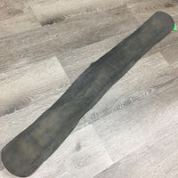 Nylon Web Cinch, neoprene velcro liner, 2x D's, 1 Roller buckle *gc, clean & residue, dusty, stains, mnr curled edges & hair, older
