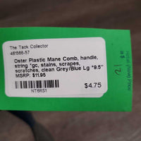 Plastic Mane Comb, handle, string *gc, stains, scrapes, scratches, clean
