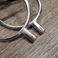 Pr POW Spurs, leather spur straps, bling *gc, rubs, peeled, stains, scrapes, dry, stiff, scuffs, scratches, residue
