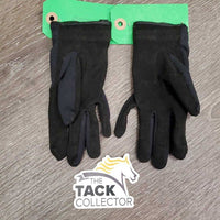 JUNIORS Pr Cloth Riding Gloves *vgc, clean, mnr rubs
