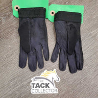 JUNIORS Pr Cloth Riding Gloves *gc, mnr rubs, thinning, peeling, mnr hair
