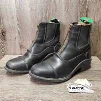 JUNIORS Paddock Boots, zips *vgc, clean, mnr scrapes, rubs, torn tongue, undone stitching
