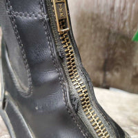 JUNIORS Paddock Boots, zips *vgc, clean, mnr scrapes, rubs, torn tongue, undone stitching
