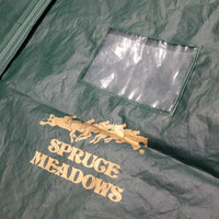 Vinyl Garment Bag "Spruce Meadows" *gc, mnr holes, older, torn top opening
