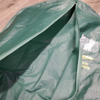 Vinyl Garment Bag "Spruce Meadows" *gc, mnr holes, older, torn top opening
