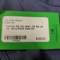 SS Sun Shirt, 1/4 Zip Up *xc