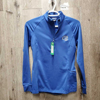Light Fleece Lined Shirt, 1/2 Zip Up *vgc, hair, seam puckers

