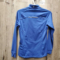 Light Fleece Lined Shirt, 1/2 Zip Up *vgc, hair, seam puckers