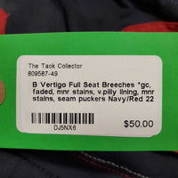 Full Seat Breeches *gc, faded, mnr stains, v.pilly lining, mnr stains, seam puckers
