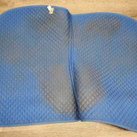 Quilt Jumper Saddle Pad *gc/fair, clean, v. stained, holey edges, mnr pills, rubs, threads

