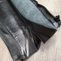 Leather Half Chaps, Back Zips, Bag, tag *new