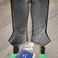 Leather Half Chaps, Back Zips, Bag, tag