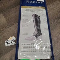 Leather Half Chaps, Back Zips, Bag, tag