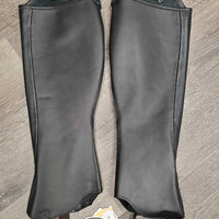 Leather Half Chaps, Back Zips, Box, tag *new