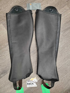Leather Half Chaps, Back Zips, Box, tag *new