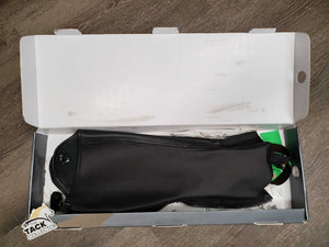 Leather Half Chaps, Back Zips, Box, tag *new