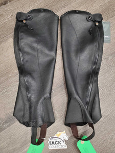 Leather Half Chaps, Back Zips, Box, tag *new