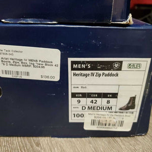 MENS Paddock Boots, Zips, Box, tag *new