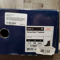 MENS Paddock Boots, Zips, Box, Tag *new
