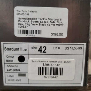 Paddock Boots, Laces, Side Zips, Box, Tag *new
