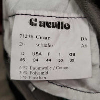 Full Seat Breeches *gc, older, seam puckers, stains, threads, discolored, faded
